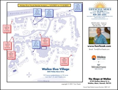 Wailea Elua Map Visual Market Analysis Tom Tezak Maui Realtor